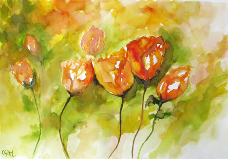 Akvarell virágsorozat 