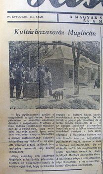 Maglóca kultúrház 2. Kisalföld, 1959.06.01. 1