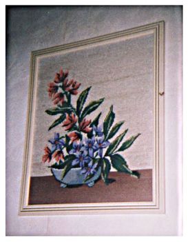 Erzsébet első gobelin képe-Virágok