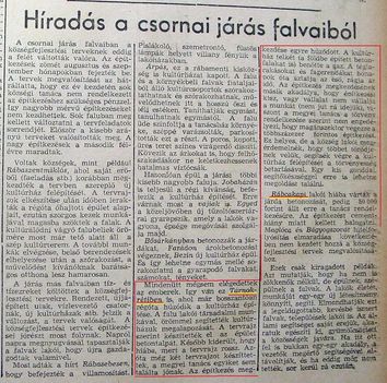 Híradás a csornai járásból, Kisalföld, 1958.10.10. 1
