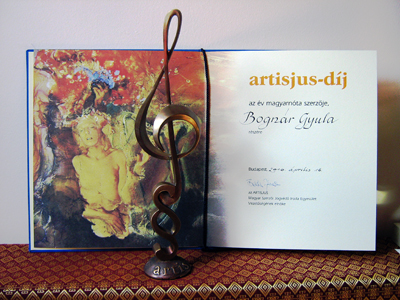 Artisjus-díj Bognár Gyulának