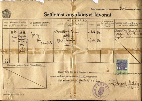 dr.Keresztényi József szül.akvi kivonat