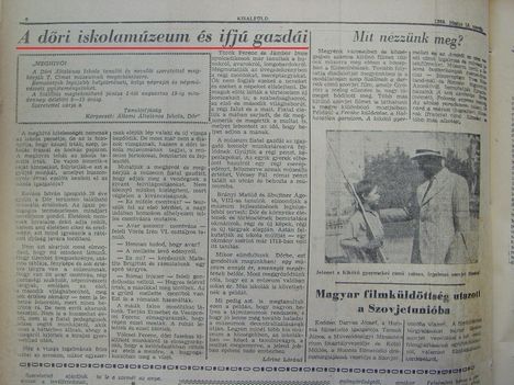 Dőri iskolamúzeum. Kisalföld, 1958.06.18.6