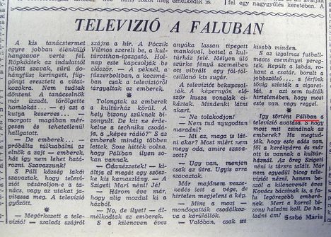 TV a faluban. PÁLI, Kisalföld, 1958.07.13.1