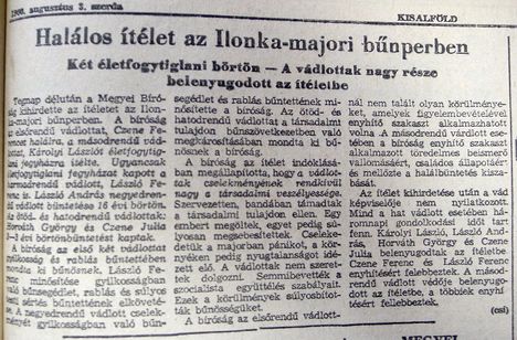 Ilonka-majori gyilkosság 7. Kisalföld, 1960. 08.03. 7