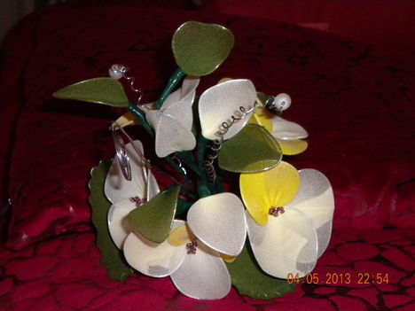 harisnyaviragok,nylon flower,meia de seda 4