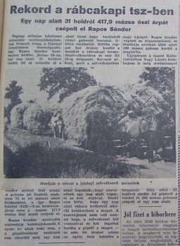 Rábcakapi tsz, Kisalföld, 1961.06.28. 1