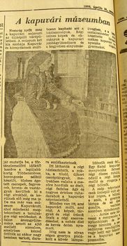 A kapuvári múzeumban. Kisalföld, 1960.04.28