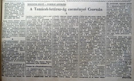 A Tk. eseményei Csornán 1.. Kisalföld, 1959.06.07. 2