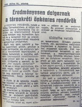 Eredményesen dolgozik a Tárnokréti. Kisalföld, 1960.07.22. 7