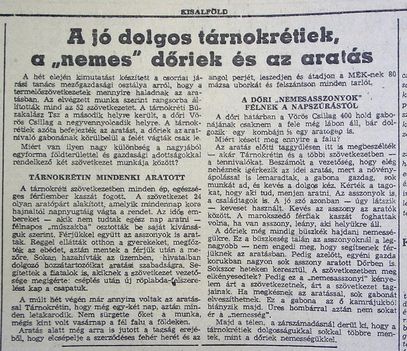 Jó dolgos tárnokrétiek. Kisalföld, 1960.07.02. 4