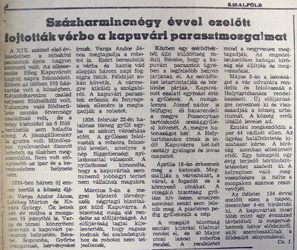 Kapuvári parasztmozgalom. Kisalföld, 1960.12.04. 6