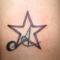 Tetoválás 7 Tetkó  csillag monogrammal