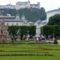 Salzburg, a vár és a Mirabell park egy részlete