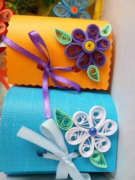 quilling virágok dobozokon