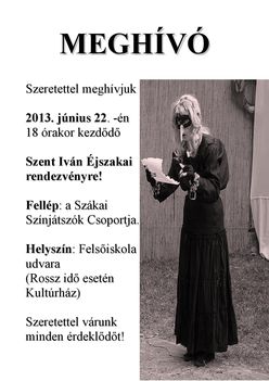 Szentivánéjszaka plakát 2013