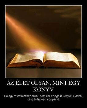 Az elet olyan mint egy konyv...