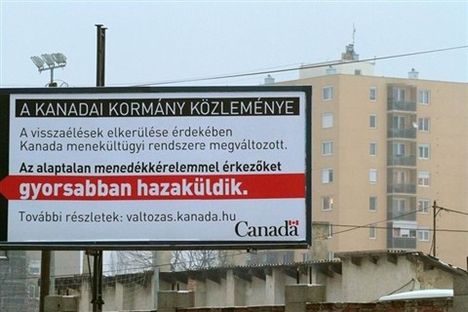 Ciganyriasztó kanadai plakát Miskolcon - 2013.01.19.