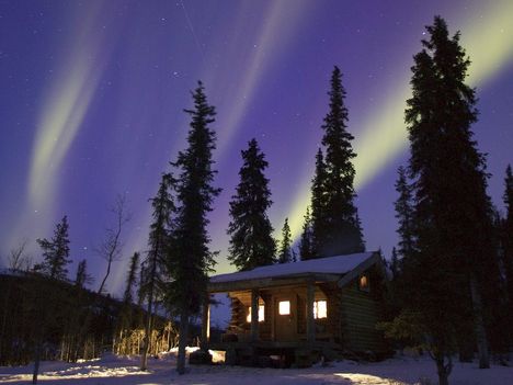 Cabin Glow, Alaska - 1600x1200 - 
