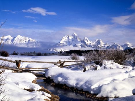 Grand Tetons in Winter, Wyoming -