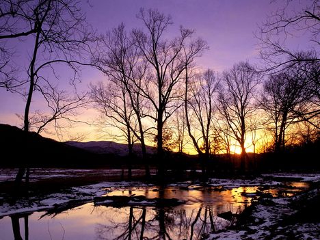 Winter Sunset, Cades Cove, Great 