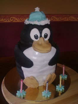 Pingvin torta csokoládés meggy ízű