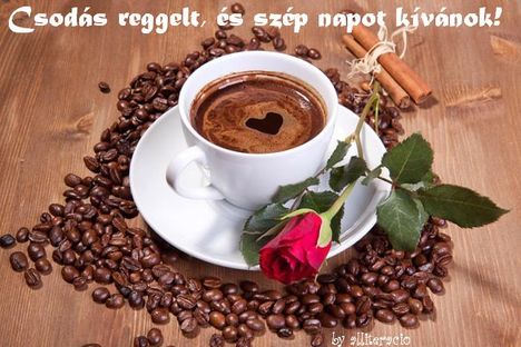 Jó reggelt, vidám napsütéses napot kívánok friss kávéval, örömmel, jókívánsággal, szeretettel ... örömteli reggelt!!!