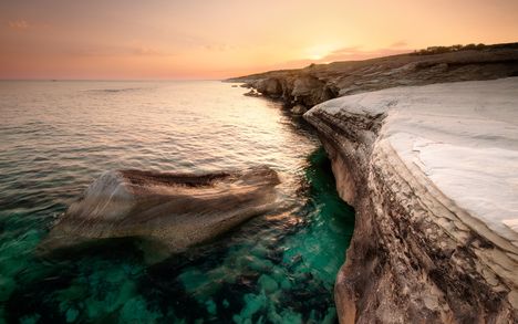 Orange sunset, Cyprus Island
