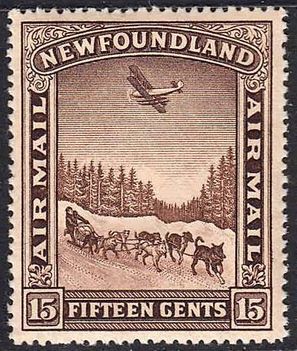 Kutyaszán-Új-Funland-bélyeg