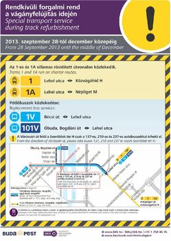 1-es villamos - Rendkívüli forgalmi rend a vágányfelújítás idején (2013 szeptember 28-tól december közepéig)