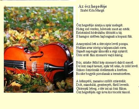  Az ősz  hegedűje,Szabó Kila Margit
