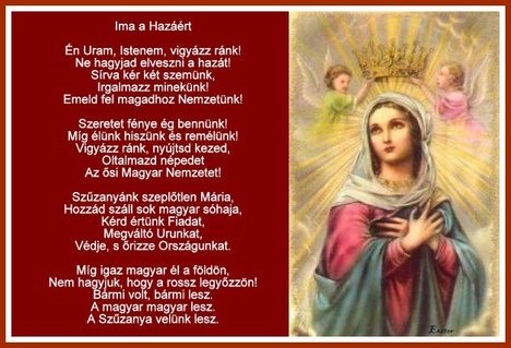 Ima Hazáért-Szűz Mária  Magyarok Nagyasszonya