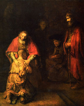 Rembrandt: A tékozló fiú visszatérése című festménye