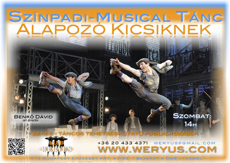 Színpadi - Musical Tánc alapozó kicsiknek - Weryus Musical Studio