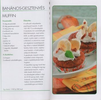 Banános - gesztenyés muffin