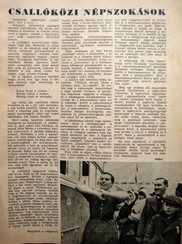Csallóközi népszokások, 3.o. Képes Vasárnap, 1938.12.11