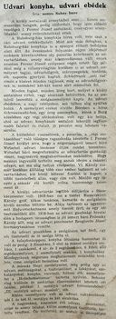 Udvari konyha, udvari ebédek, Új idők, 1943.06.12. 705. o