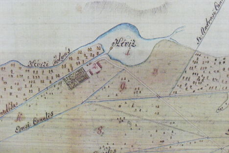 Hévíz, Árvay József 1811-ben kiadott térképe