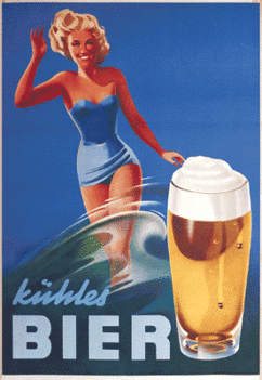régi sör reklám