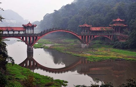 Haoshang-híd, Szecsuán tartomány, Leshan, Kína