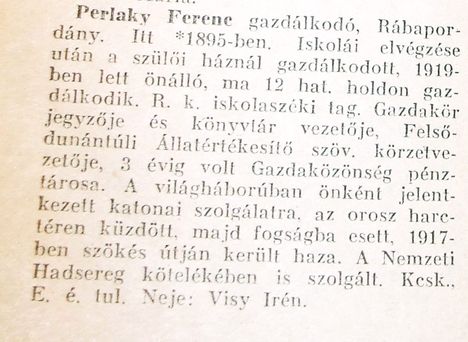 Rábapordány-Perlaki Ferenc gazdálkodó