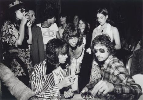 Bob Dylan, Mick Jagger and Keith Richards