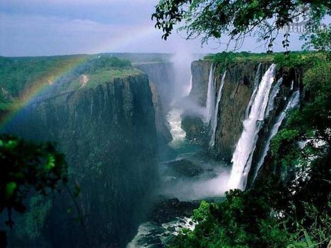 Kép: Viktória vízesés,Zambia