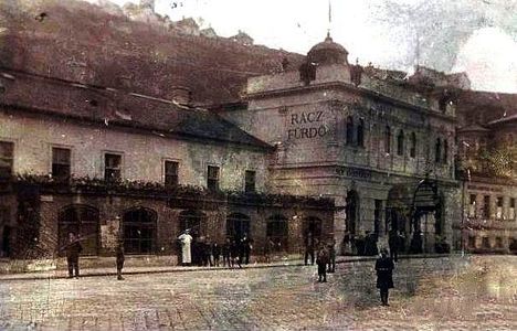 Budapest I. 1890 körül, még körbeépítve a Tabán - Rácváros házaival.