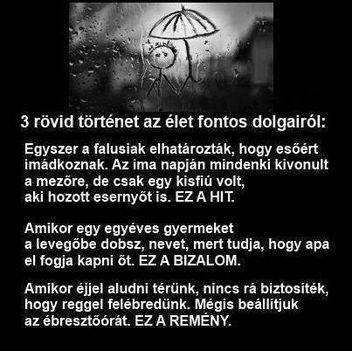 történet az élet fontos dolgairól