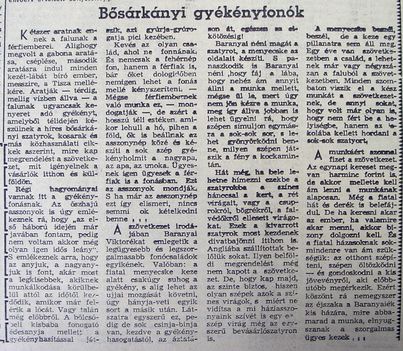 Bősárkányi gyékényfonók. győr-Sopronmegyei hírlap, 1956.10.21. 6.o.
