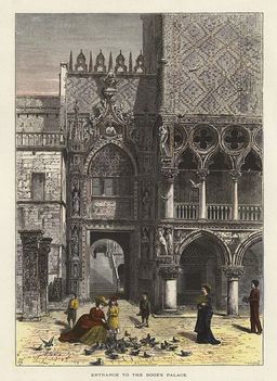 Venice, Entrance to the Doge's Palace, 1872
