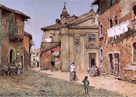 Ettore Roesler Franz_Via e chisa di Santa Bonosa_1888