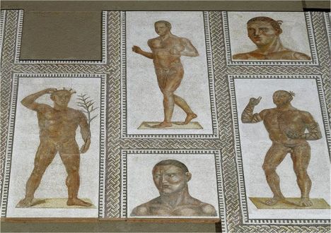 Atléták mozaik Caracalla termáiból a Vatikáni múzeumokban2