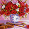 C10252 Violin and Vase of Flowers 30x40 cm